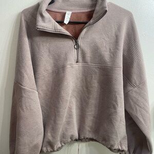 Balance Collection Dusty Pink Quarter-Zip Sweater